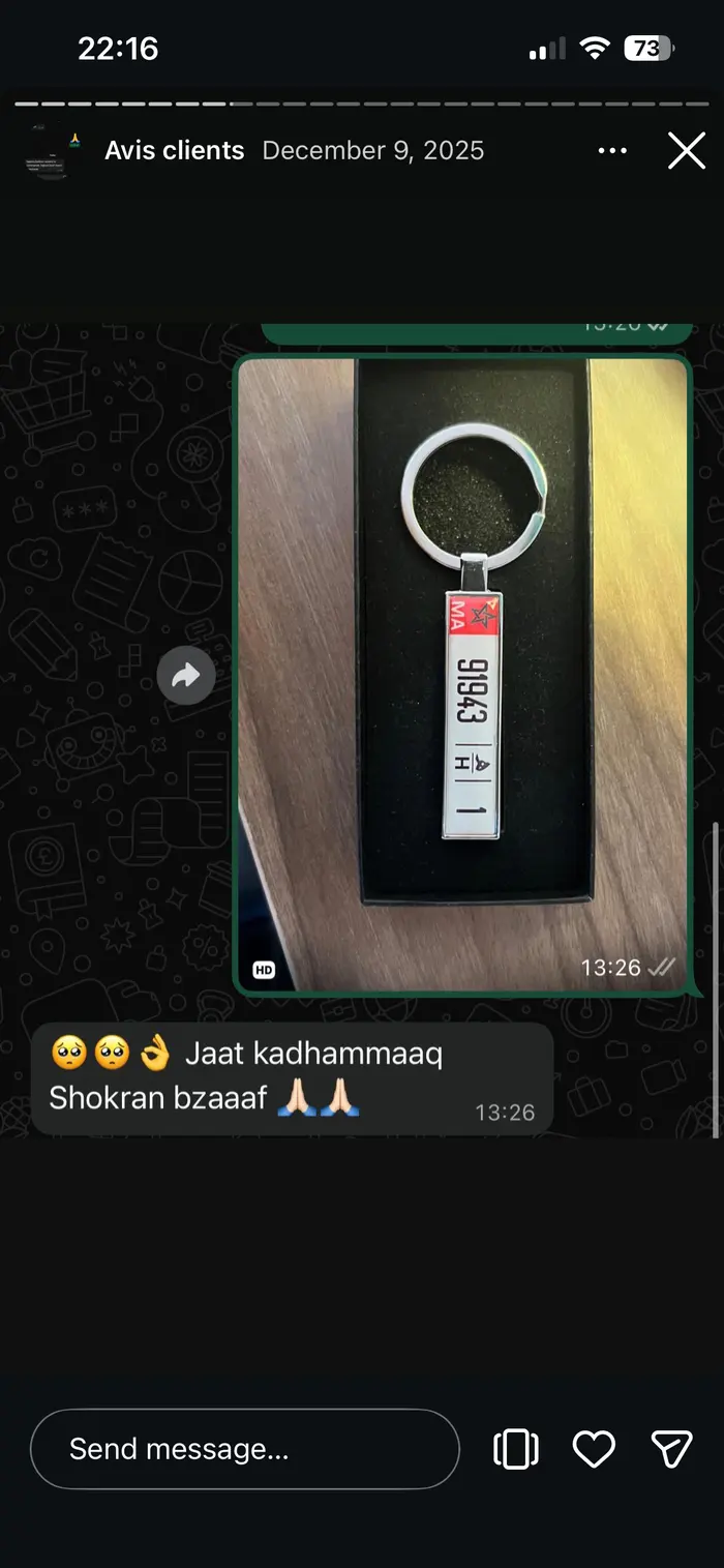 Capture d’un message de client après la livraison